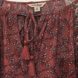 Lucky Brand Beautiful Long Sleeve Top~Boho style~